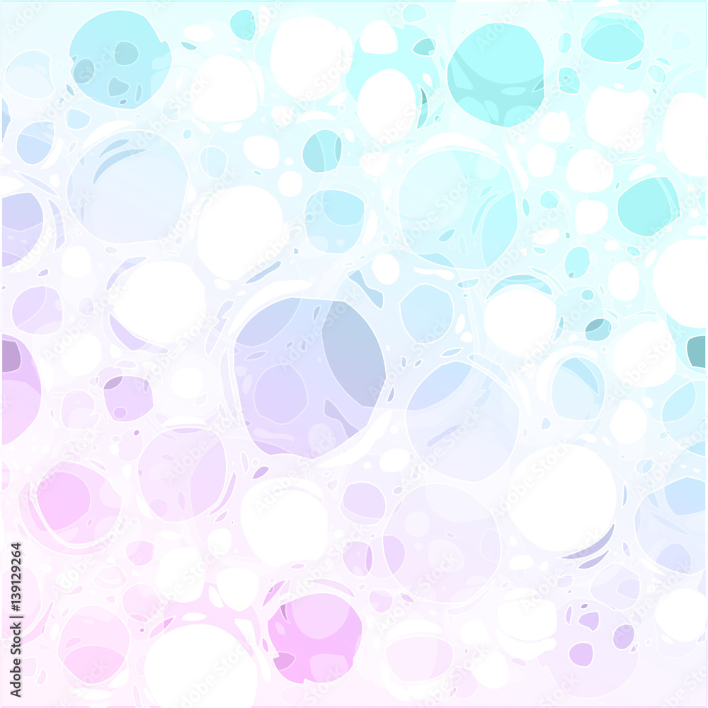 Abstract colorful bubbles background. Light blue and white pattern