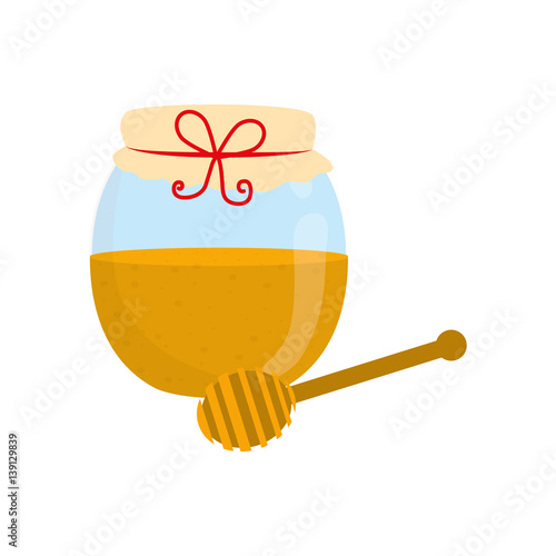 Delicious organic honey icon vector illustration graphic design