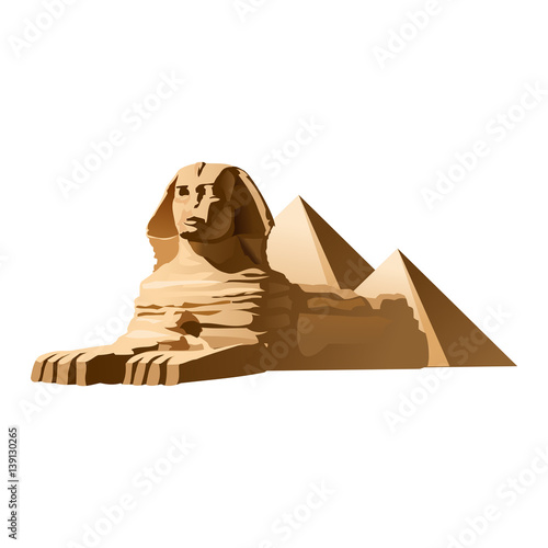 Vector illustration Egyptian sphinx