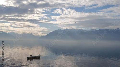 lake lucerne switzerland view, aerial