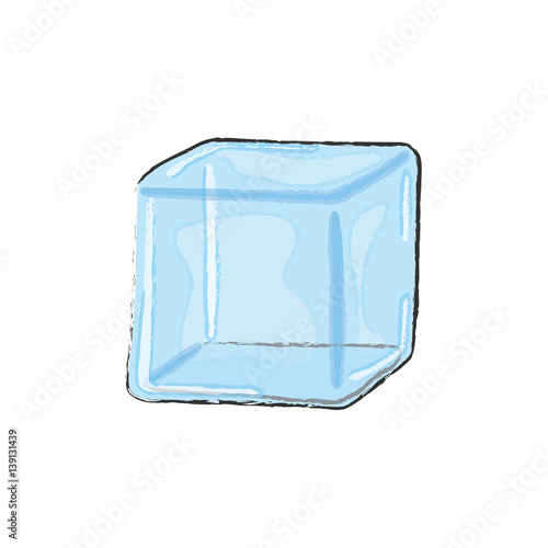 Water ice cube icon vector illustration graphic design