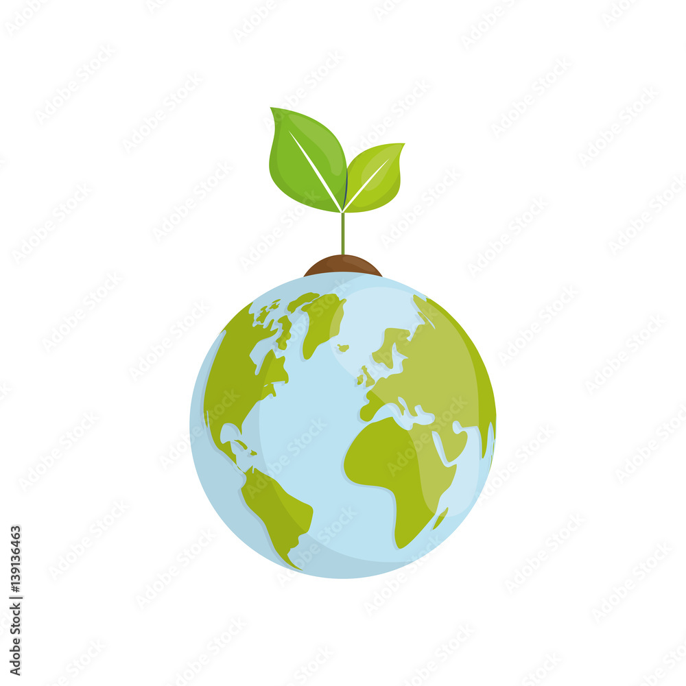 Nature green plant icon vector illustration graphic design