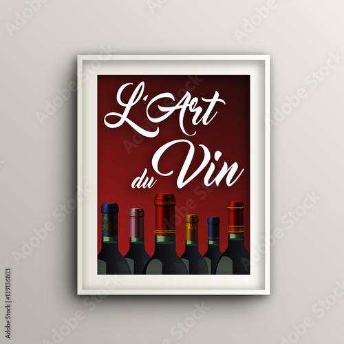 Vin - Foire aux vins - cadre - publicité - Art - Invitation