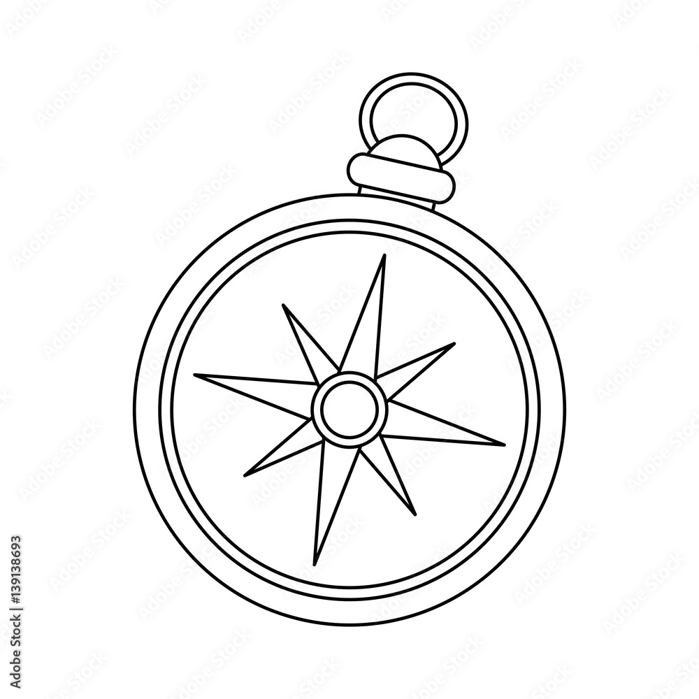 vintage compass icon image vector illustration design