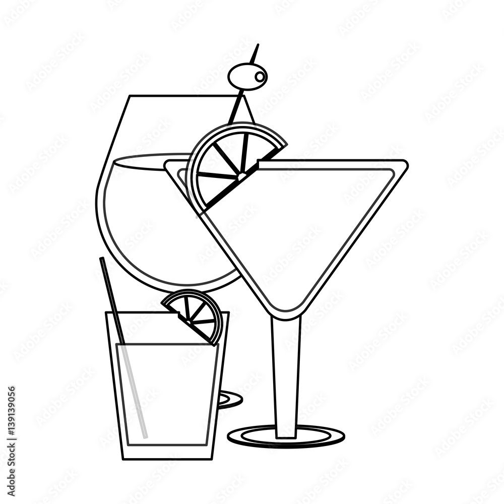 cocktail in embellished glass icon image vector illustration design cocktail in embellished glass icon image vector illustration design