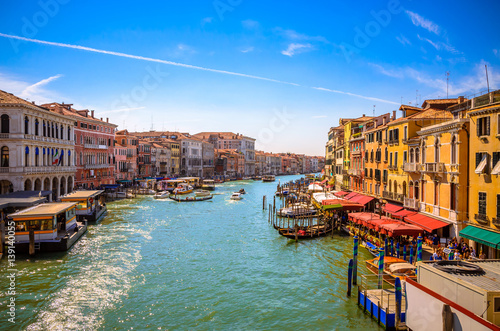 Panoramic view of famous Grand Canal in Venice, Italy © Olena Zn