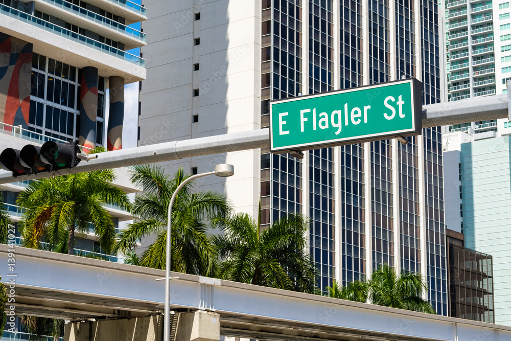 Naklejka premium Downtown Miami Cityscape