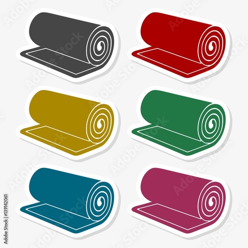 Carpet Icon Flat Graphic Design - Illustration