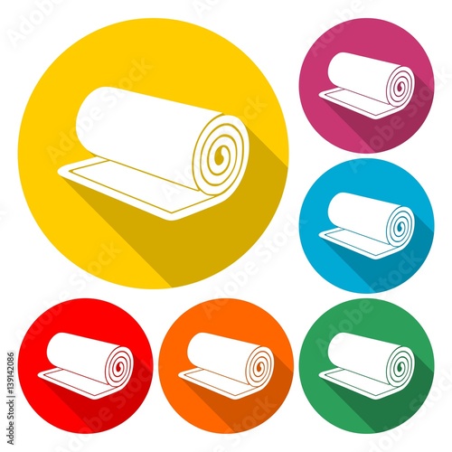 Carpet Icon Flat Graphic Design - Illustration