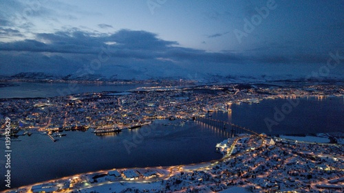 Tromsö, Norwegen, Blaue Stunde