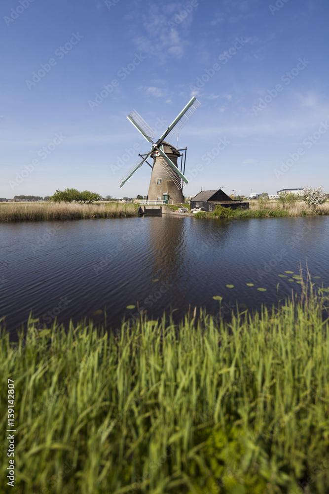Old windmill, Kinderdijk in netherlands