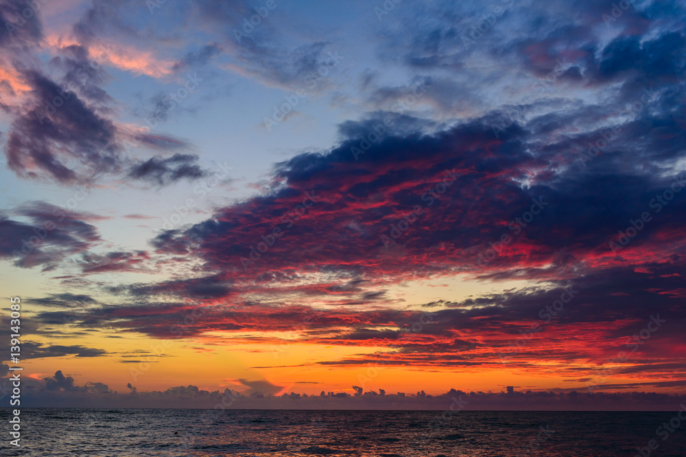 Amazing purple sunset over the Black Sea Amazing purple sunset over the Black Sea
