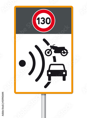 Panneau Contrôle Radar 130 Km/h