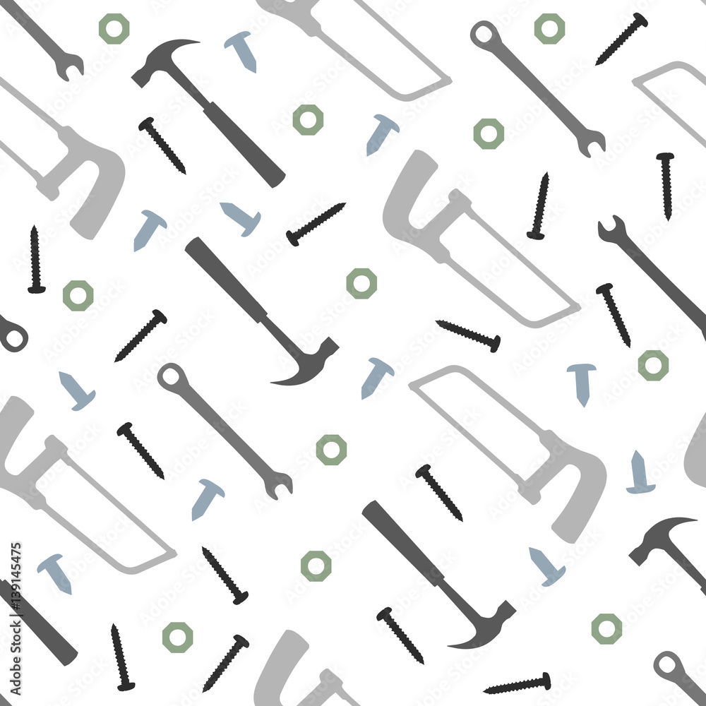 Seamless tools pattern background Seamless tools pattern background