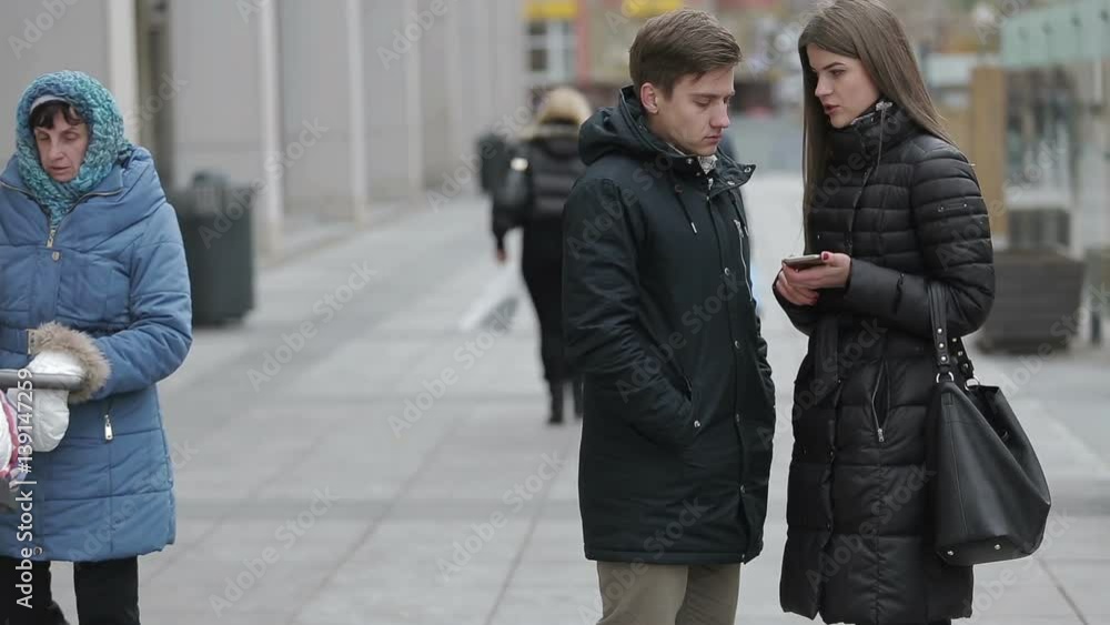 Young Students With Smartphone In The City Young Students With Smartphone In The City