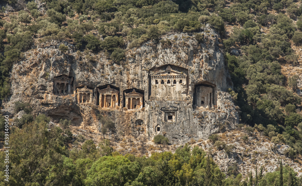Kaunian rock tombs in Hellenistic style
