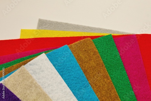 Colorful felt background.