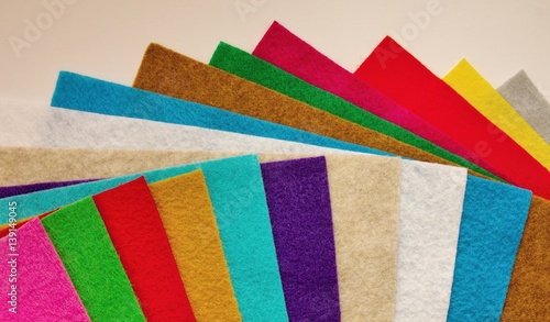 Colorful felt background.