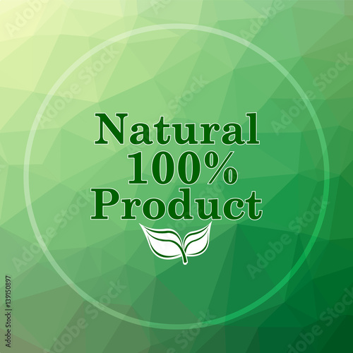 100 percent natural product icon