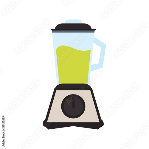 blender with juice over white background. colorful design. vector illustration
