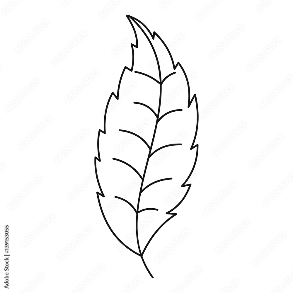 Autumn leaf icon, outline style Autumn leaf icon, outline style