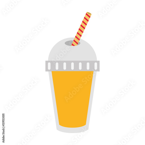 healthy smoothie drink icon over white background. colorful design. vector illustration