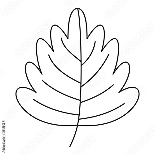 Leaf icon, outline style