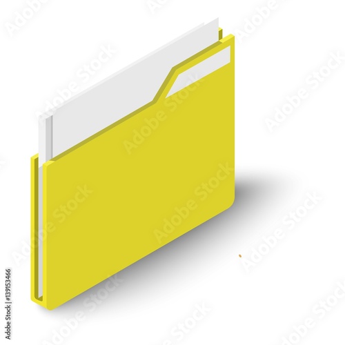 Folder icon, isometric style