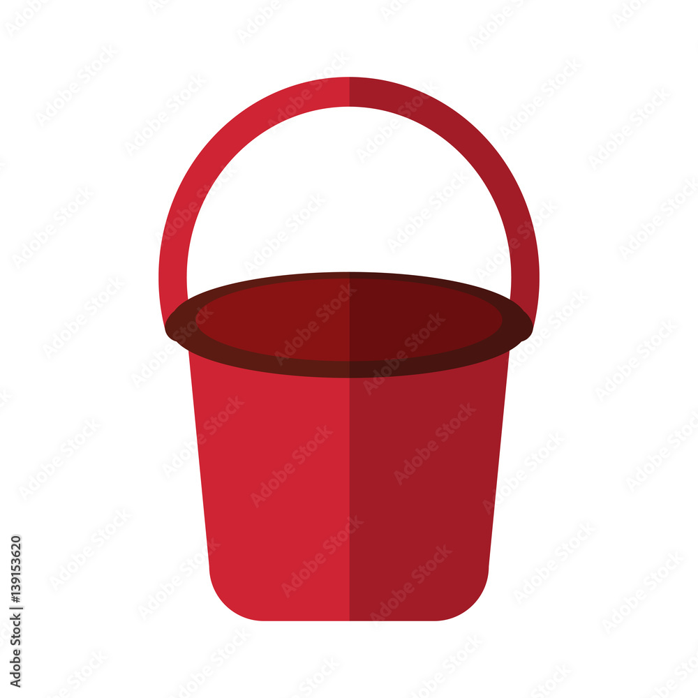 red bucket icon over white background. vector illustration red bucket icon over white background. vector illustration
