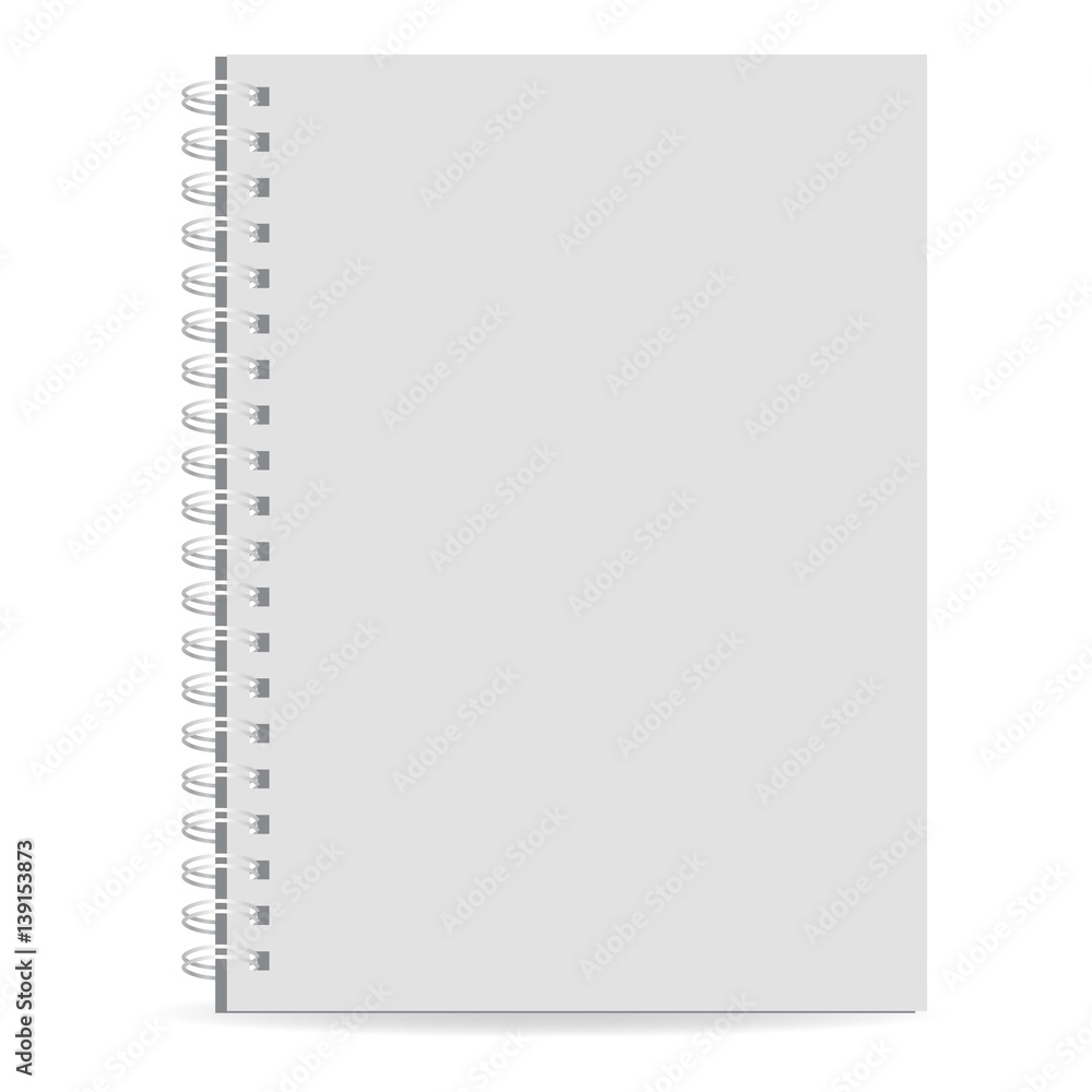 Exercise book icon, realistic style Exercise book icon, realistic style