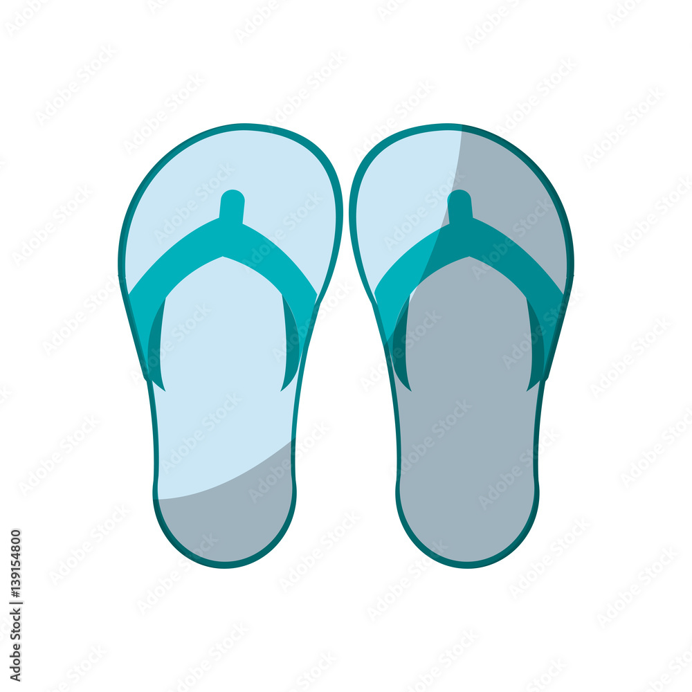 flip flops icon over white background. colorful design. vector illustration flip flops icon over white background. colorful design. vector illustration