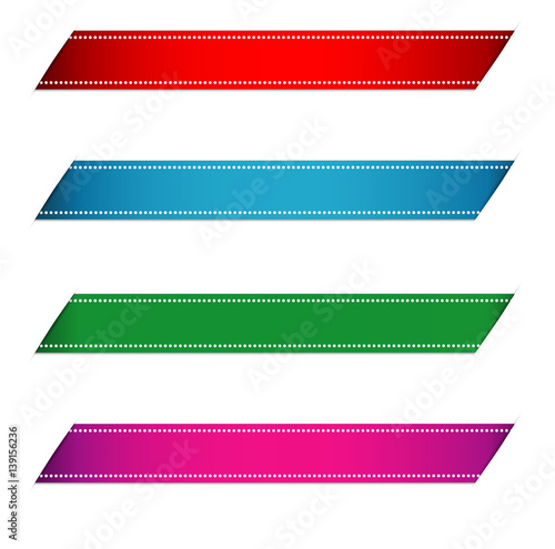 4 different colored banners