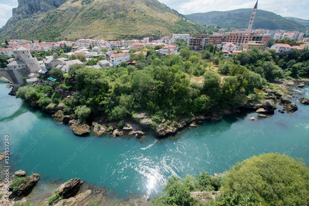 View from the mosque in Mostar, Bosnia and Herzegovina