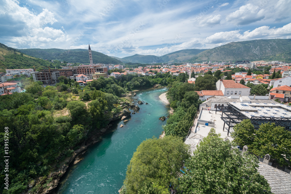 View from the mosque in Mostar, Bosnia and Herzegovina