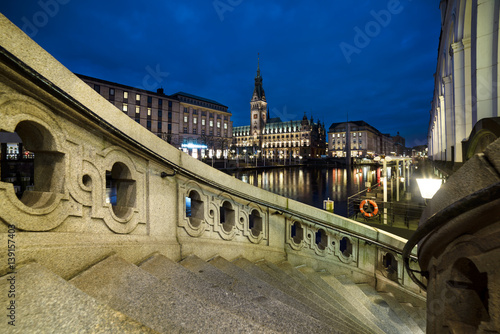 Hamburg at night