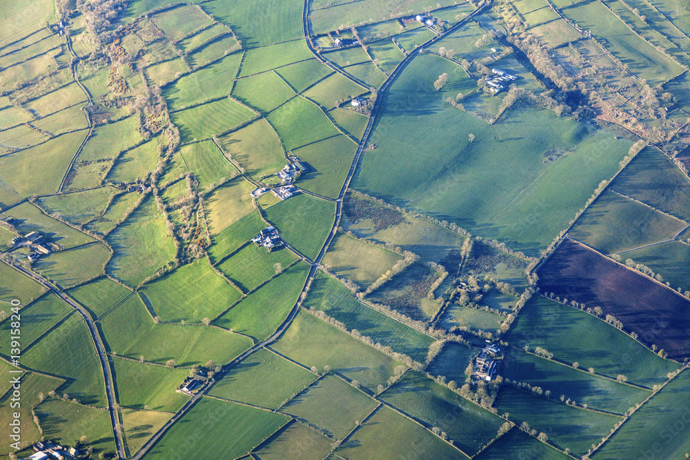 Aerial view of Northern Ireland