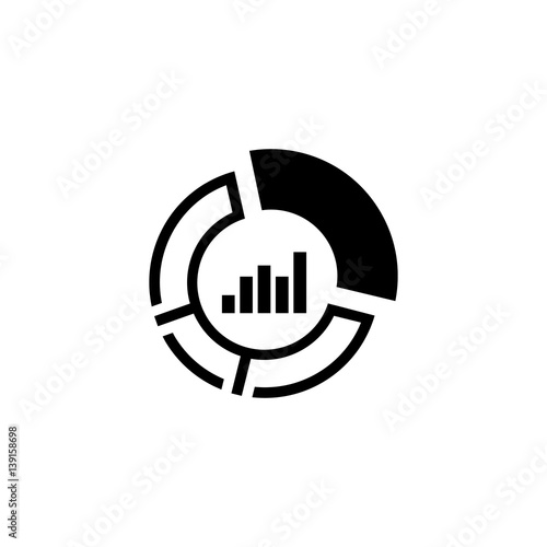 Market Share Icon. Business Concept. Flat Design.