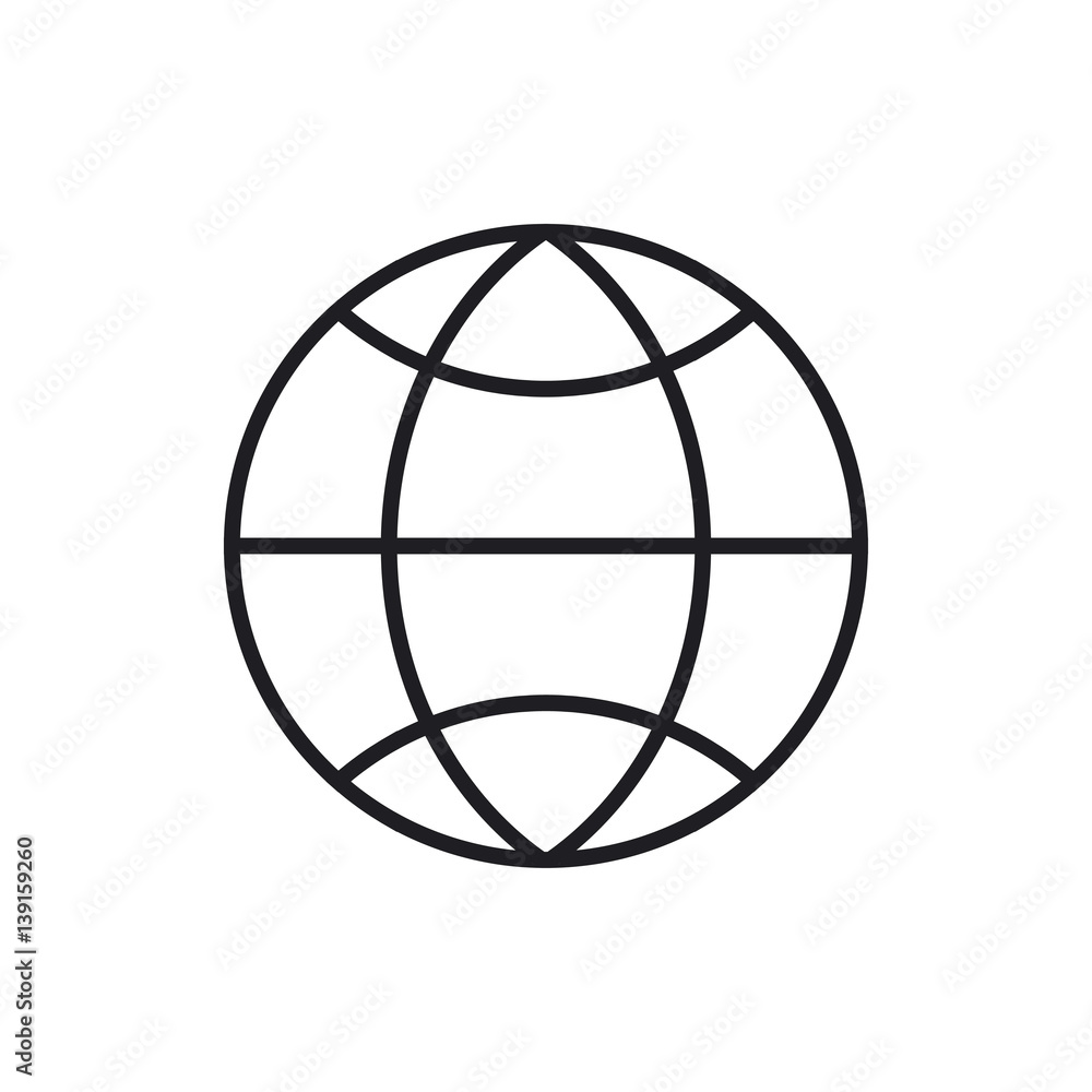 Globus icon on white background. Flat vector EPS 10 Globus icon on white background. Flat vector EPS 10