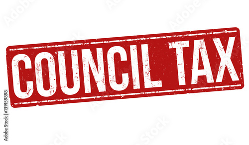 Council tax grunge rubber stamp on white background, vector illustration