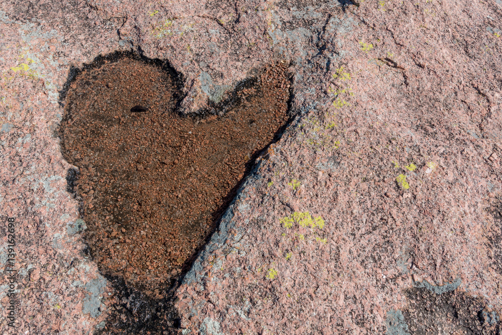 Naklejka premium Heart in Stone