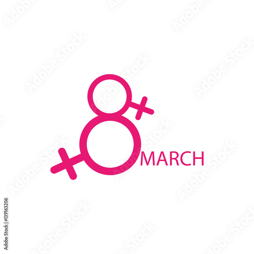 8 march, international women's day icon set for use in different applications and greeting cards