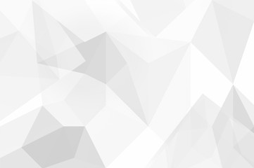 Abstract background of polygons on white background.