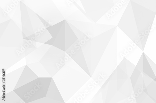Abstract background of polygons on white background.