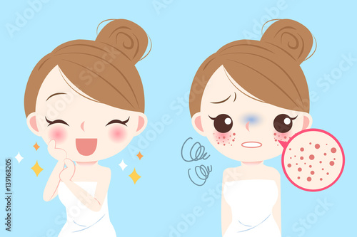 woman with skincare problem