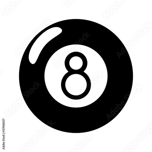 billiard ball  eight pictogram vector illustration eps 10