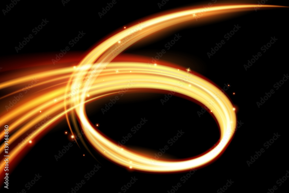 Glowing magic light effect and long trails fire motion Glowing magic light effect and long trails fire motion
