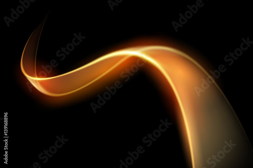 Glowing magic light effect and long trails fire motion