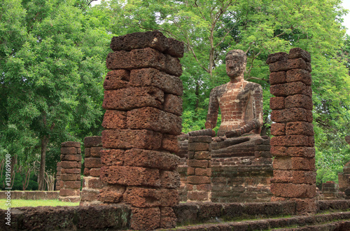 Buddha statue made of laterite