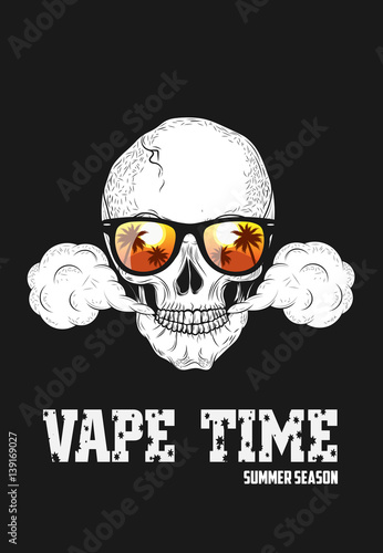 Poster For Vape Shop. VEctor Illustration