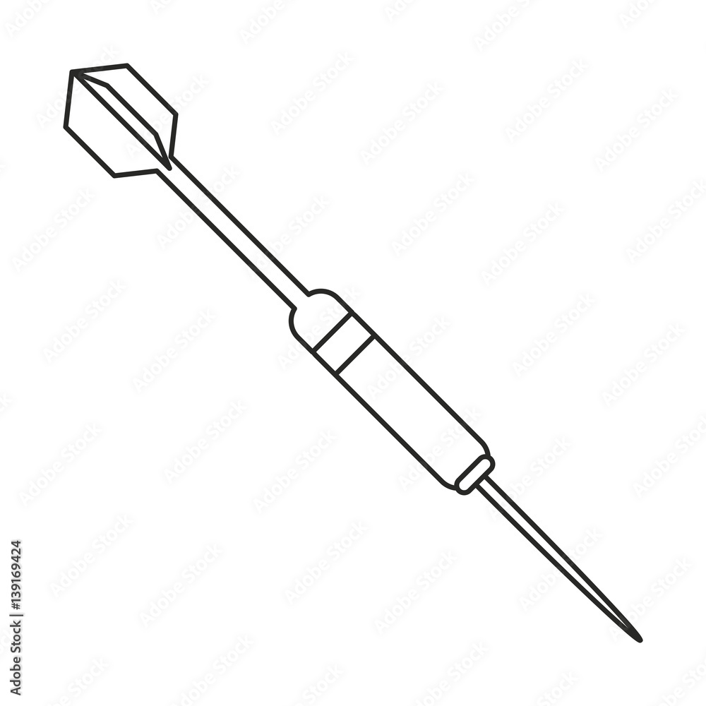 targert dart game sport thin line vector illustration eps 10 targert dart game sport thin line vector illustration eps 10